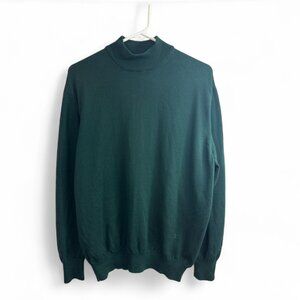 Valentino Studio Men’s XL 52 Merino Wool Mock Neck Sweater Italy Luxury Designer